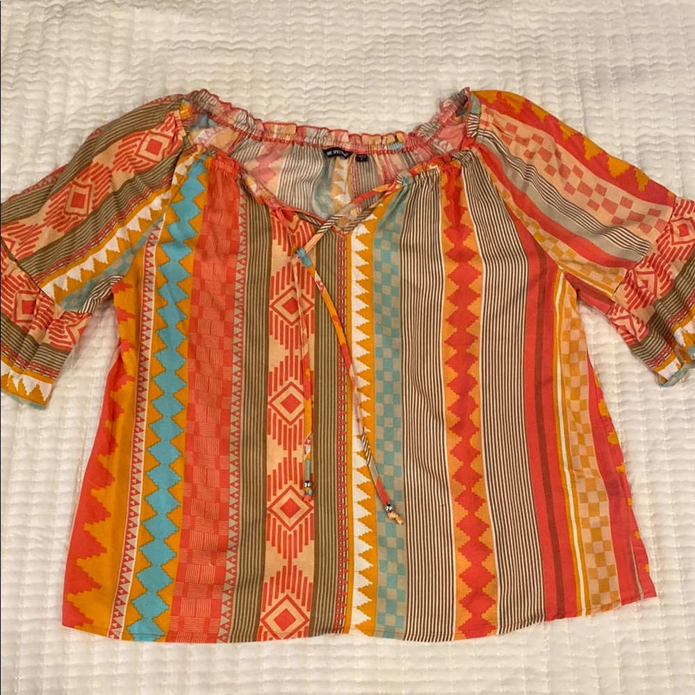 Colorful Striped Women's Top